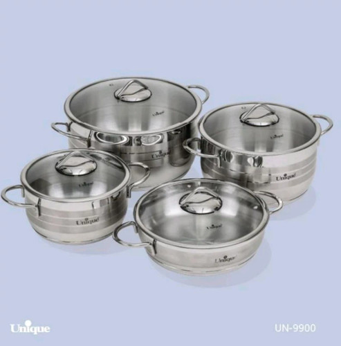 سرویس قابلمه 8پارچه استیل یونیک کد UN-9900 (پس کرایه)